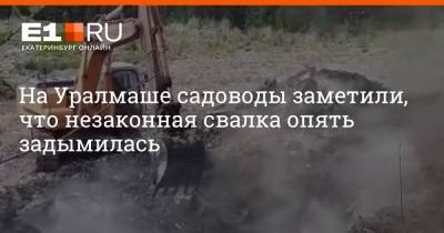 На Уралмаше садоводы заметили, что незаконная свалка опять задымилась - e1.ru - Екатеринбург