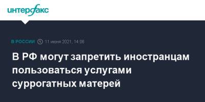 В РФ могут запретить иностранцам пользоваться услугами суррогатных матерей - interfax.ru - Москва