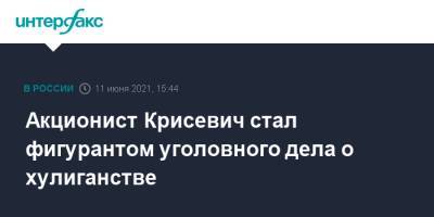 Павел Крисевич - Акционист Крисевич стал фигурантом уголовного дела о хулиганстве - interfax.ru - Москва