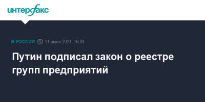 Владимир Путин - Путин подписал закон о реестре групп предприятий - interfax.ru - Москва