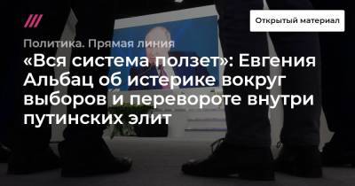 «Вся система ползет»: Евгения Альбац об истерике вокруг выборов и перевороте внутри путинских элит - tvrain.ru