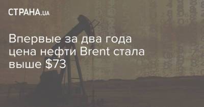 Впервые за два года цена нефти Brent стала выше $73 - strana.ua - Нью-Йорк