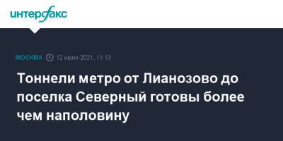 Андрей Бочкарев - Тоннели метро от Лианозово до поселка Северный готовы более чем наполовину - interfax.ru - Москва