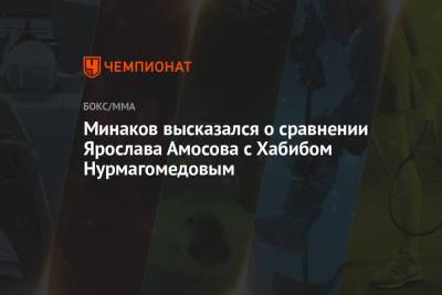 Хабиб Нурмагомедов - Виталий Минаков - Ярослав Амосов - Минаков высказался о сравнении Ярослава Амосова с Хабибом Нурмагомедовым - championat.com