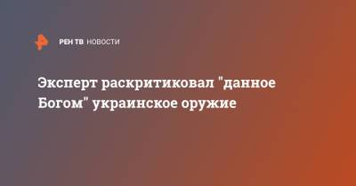 Дмитрий Литовкин - Эксперт раскритиковал "данное Богом" украинское оружие - ren.tv - Украина