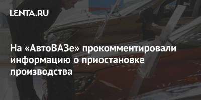 Николя Мор - На «АвтоВАЗе» прокомментировали информацию о приостановке производства - smartmoney.one - Ижевск - Тольятти