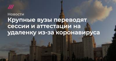 Виктор Садовничий - Крупные вузы переводят сессии и аттестации на удаленку из-за коронавируса - tvrain.ru - Москва