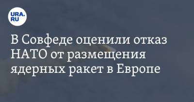 Владимир Путин - Владимир Лукин - В Совфеде оценили отказ НАТО от размещения ядерных ракет в Европе - ura.news