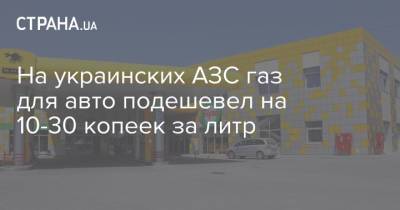 На украинских АЗС газ для авто подешевел на 10-30 копеек за литр - strana.ua - Украина - Киев
