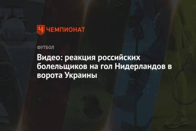 Йохан Круифф - Феликс Брих - Георгий Бущан - Видео: реакция российских болельщиков на гол Нидерландов в ворота Украины - championat.com - Санкт-Петербург - Голландия - Амстердам