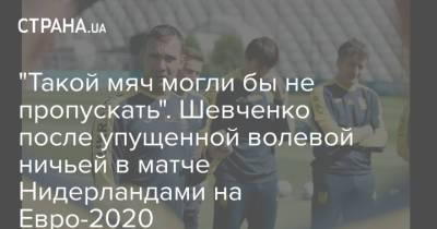 Андрей Шевченко - Андрей Ярмоленко - На Евро - "Такой мяч могли бы не пропускать". Шевченко после упущенной волевой ничьей в матче Нидерландами на Евро-2020 - strana.ua - Голландия