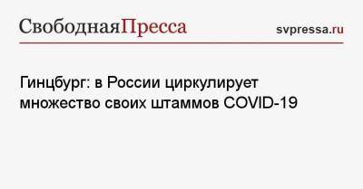 Александр Гинцбург - Гинцбург: в России циркулирует множество своих штаммов COVID-19 - svpressa.ru