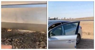 Автомобиль при скорости в 140 км/ч наехал на кусок арматуры: видео - skuke.net - Интересно
