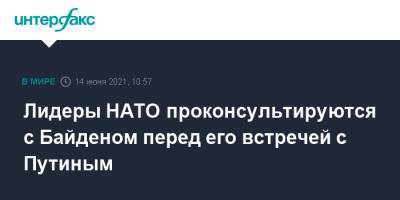 Владимир Путин - Йенс Столтенберг - Джо Байден - Лидеры НАТО проконсультируются с Байденом перед его встречей с Путиным - interfax.ru - Москва