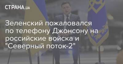 Владимир Зеленский - Борис Джонсон - Зеленский пожаловался по телефону Джонсону на российские войска и "Северный поток-2" - strana.ua - Англия