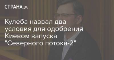 Владимир Путин - Дмитрий Кулеба - Кулеба назвал два условия для одобрения Киевом запуска "Северного потока-2" - strana.ua - Россия - Киев - Берлин
