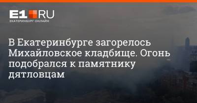 В Екатеринбурге загорелось Михайловское кладбище. Огонь подобрался к памятнику дятловцам - e1.ru - Екатеринбург - Свердловская обл.