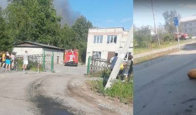Около Тюмени в районе бывшего садика загорелись деревянные постройки - nashgorod.ru - Тюмень