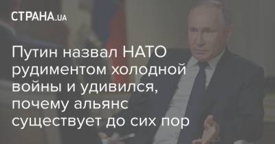Владимир Путин - Путин назвал НАТО рудиментом холодной войны и удивился, почему альянс существует до сих пор - strana.ua