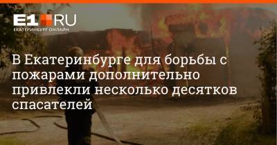 В Екатеринбурге для борьбы с пожарами дополнительно привлекли несколько десятков спасателей - e1.ru - Екатеринбург - Свердловская обл.