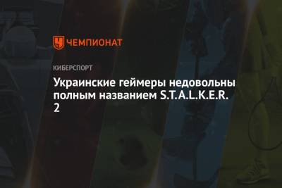 Украинские геймеры недовольны полным названием S.T.A.L.K.E.R. 2 - championat.com - Microsoft