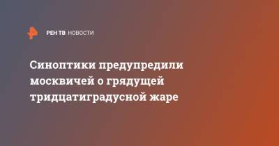 Синоптики предупредили москвичей о грядущей тридцатиградусной жаре - ren.tv - Москва - Московская обл.