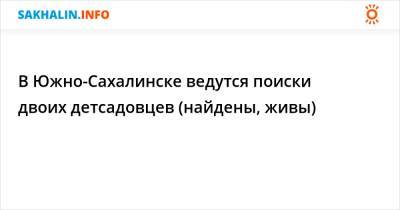 Светлана Захарова - В Южно-Сахалинске ведутся поиски двоих детсадовцев (найдены, живы) - sakhalin.info - Южно-Сахалинск