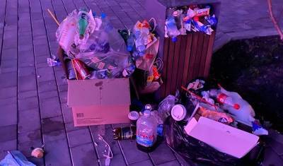 Мусор на новой стороне набережной в Зареке в Тюмени переполняет урны - nashgorod.ru - Тюмень