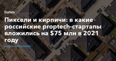 Пиксели и кирпичи: в какие российские proptech-стартапы вложились на $75 млн в 2021 году - forbes.ru