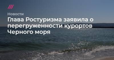 Глава Ростуризма заявила о перегруженности курортов Черного моря - tvrain.ru