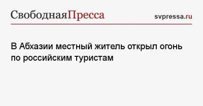 В Абхазии местный житель открыл огонь по российским туристам - svpressa.ru - Минск - Апсны