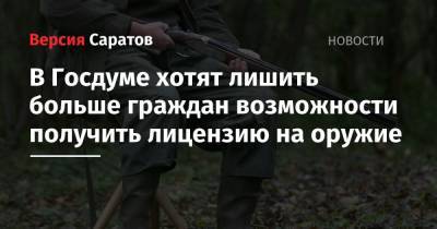 В Госдуме хотят лишить больше граждан возможности получить лицензию на оружие - nversia.ru