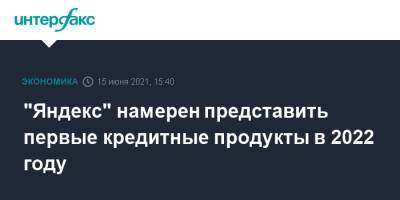 "Яндекс" намерен представить первые кредитные продукты в 2022 году - interfax.ru - Москва