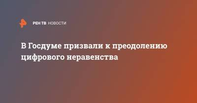 Андрей Исаев - В Госдуме призвали к преодолению цифрового неравенства - ren.tv - Россия