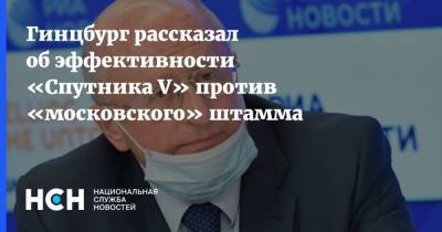 Александр Гинцбург - Гинцбург рассказал об эффективности «Спутника V» против «московского» штамма - nsn.fm - Москва