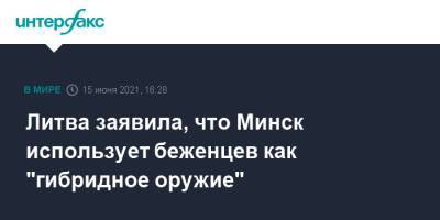 Никос Дендиас - Габриэлюс Ландсбергис - Литва заявила, что Минск использует беженцев как "гибридное оружие" - interfax.ru - Москва - Белоруссия - Литва - Вильнюс - Минск - Греция