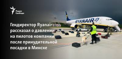 Гендиректор Ryanair рассказал о давлении на пилотов компании после принудительной посадки в Минске - svoboda.org - Минск - Ирландия