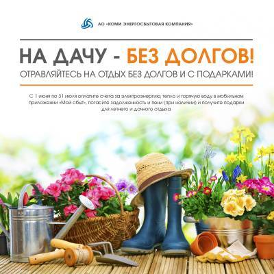 Коми энергосбытовая компания напоминает об акции "На дачу – без долгов!" - komiinform.ru - респ. Коми