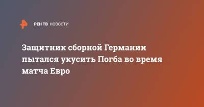 Поль Погба - Антонио Рюдигер - Защитник сборной Германии пытался укусить Погба во время матча Евро - ren.tv - Германия - Франция