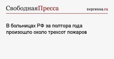 В больницах РФ за полтора года произошло около трехсот пожаров - svpressa.ru - Москва
