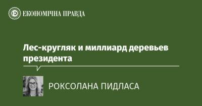 Лес-кругляк и миллиард деревьев президента - epravda.com.ua