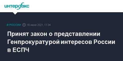 Принят закон о представлении Генпрокуратурой интересов России в ЕСПЧ - interfax.ru - Москва
