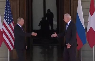 Владимир Путин - Джозеф Байден - Джо Байден - Джен Псаки - Путин и Байден пожали друг другу руки (видео) - sharij.net - Женева