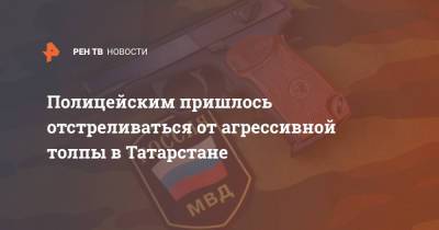 Полицейским пришлось отстреливаться от агрессивной толпы в Татарстане - ren.tv - респ. Татарстан - Менделеевск