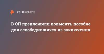 Татьяна Москалькова - В ОП предложили повысить пособие для освободившихся из заключения - ren.tv