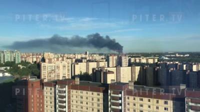 Спасатели локализовали пожар в промзоне в Металлострое - piter.tv - район Колпинский