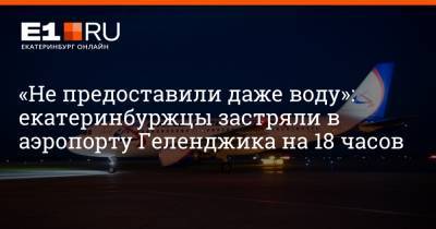 Артем Устюжанин - «Не предоставили даже воду»: екатеринбуржцы застряли в аэропорту Геленджика на 18 часов - e1.ru - Екатеринбург - Геленджик