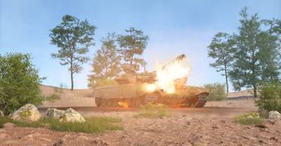 На Украине показали видео с уничтожением нарисованного российского танка Т-90 - reendex.ru
