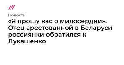Александр Лукашенко - Роман Протасевич - «Я прошу вас о милосердии». Отец арестованной в Беларуси россиянки обратился к Лукашенко - tvrain.ru - Литва - Приморье край - Минск