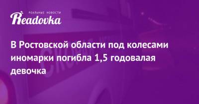 В Ростовской области под колесами иномарки погибла 1,5 годовалая девочка - readovka.news - Ростовская обл. - Рязань
